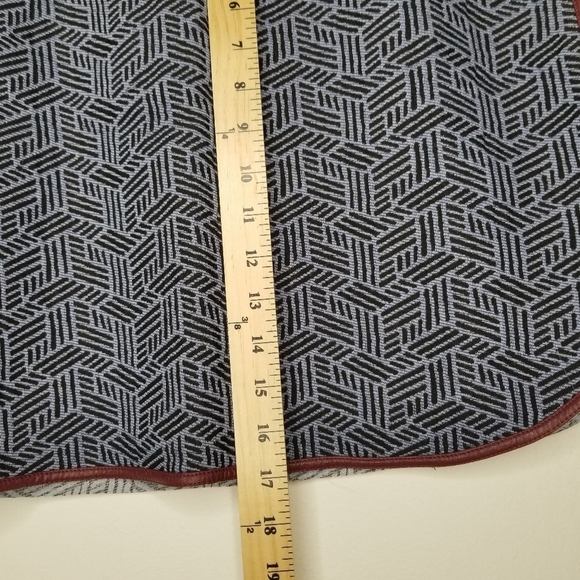 COP COPINE Melofeebis Jacquard Graphic‎ Mini Skirt Blue Women 40 EU Faux Leather - Picture 13 of 14